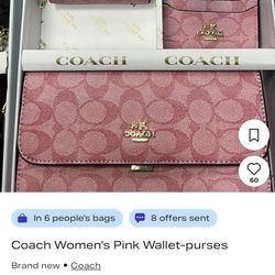 Pink Coach Wallet snap