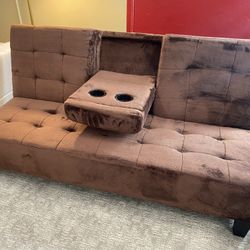 NEW Dark Brown Futon Sofa Bed👉FINANCING AVAILABLE 👍 NO CREDIT NEEDED 👍 0 DOWN PAYMENT AVAILABLE 