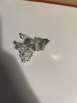 Crystal Bead Cluster Clip-On Earring
