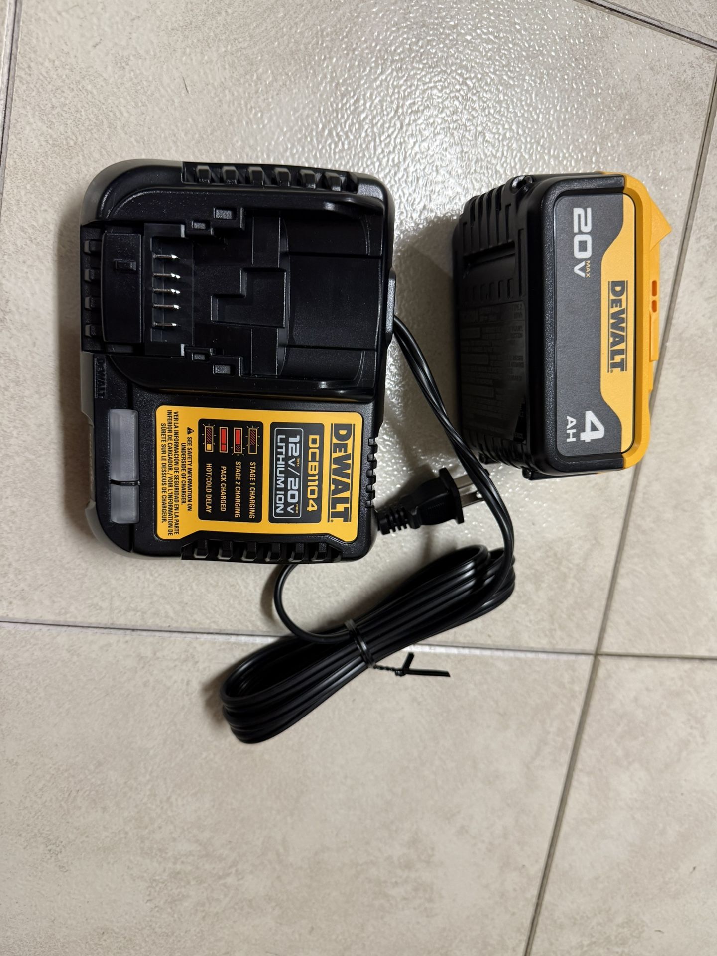 Dewalt battery and charging