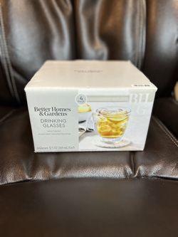 New Better Homes & Gardens Drinking Glasses 12.5oz (Set of 4) – Bar Glassware 
