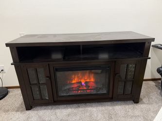 Living Room Entertainment Cabinet w/ Electric Fire