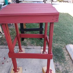 Wooden Bar Table And Stools.  