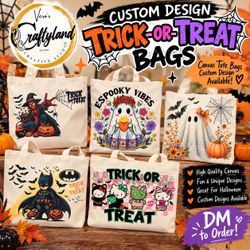Custom Trick o Treat Bag Canvas