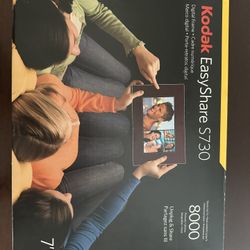 Kodak Easy Share S730, 7” Screen, Digital Frame, Store Up Too 8,000 Pictures, $30, No Holds. Trades Or Deliveries, Same Day PU
