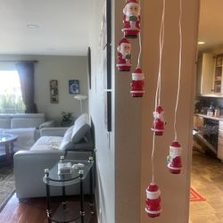 Christmas  Color Changing Santa Light Wind Chime Decoration 