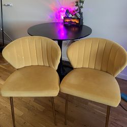 2 Velvet Chairs 
