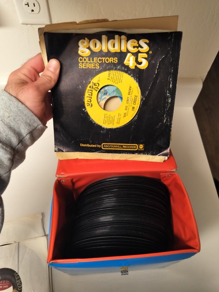 Collection Of 45 RPM Vinyl Records