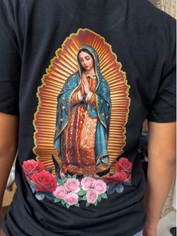 Guadalupe Black Shirt Virgin Mary Catholic Gift Father’s Day gift
