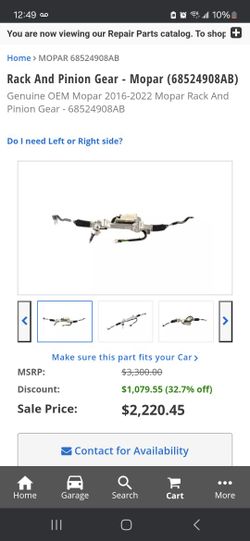 Rack and Penion For Track Hawk Gran Cherokee