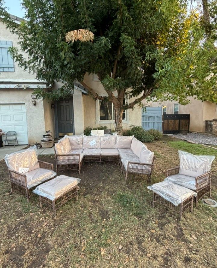 High Quality Deep Seating Patio Furniture Set Outdoor Patio Furniture Brown Beige Patio Furniture 🆕🚎🚛🆕