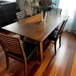 Designer Solid Wood Table With Free 4 Chairs