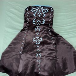 Dress black and blue