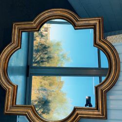 Z Gallery oversized GOLD QUATREFOIL Wall Mirror 