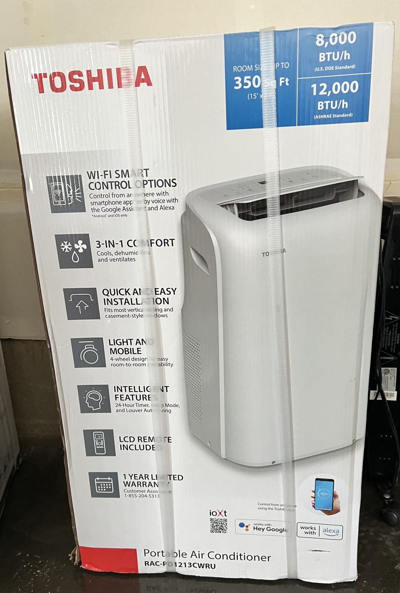 Toshiba Portable Air Conditioning 8000 BTU