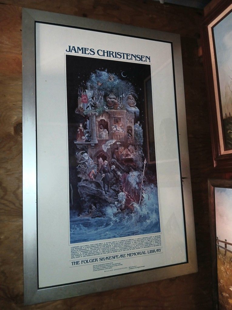 Large Framed James Christiansen Artwork