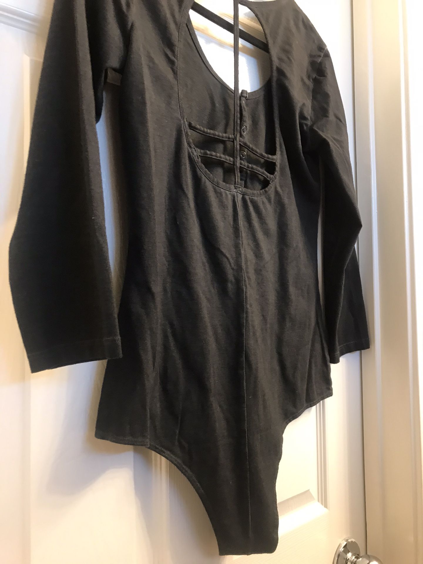 Charcoal body suit