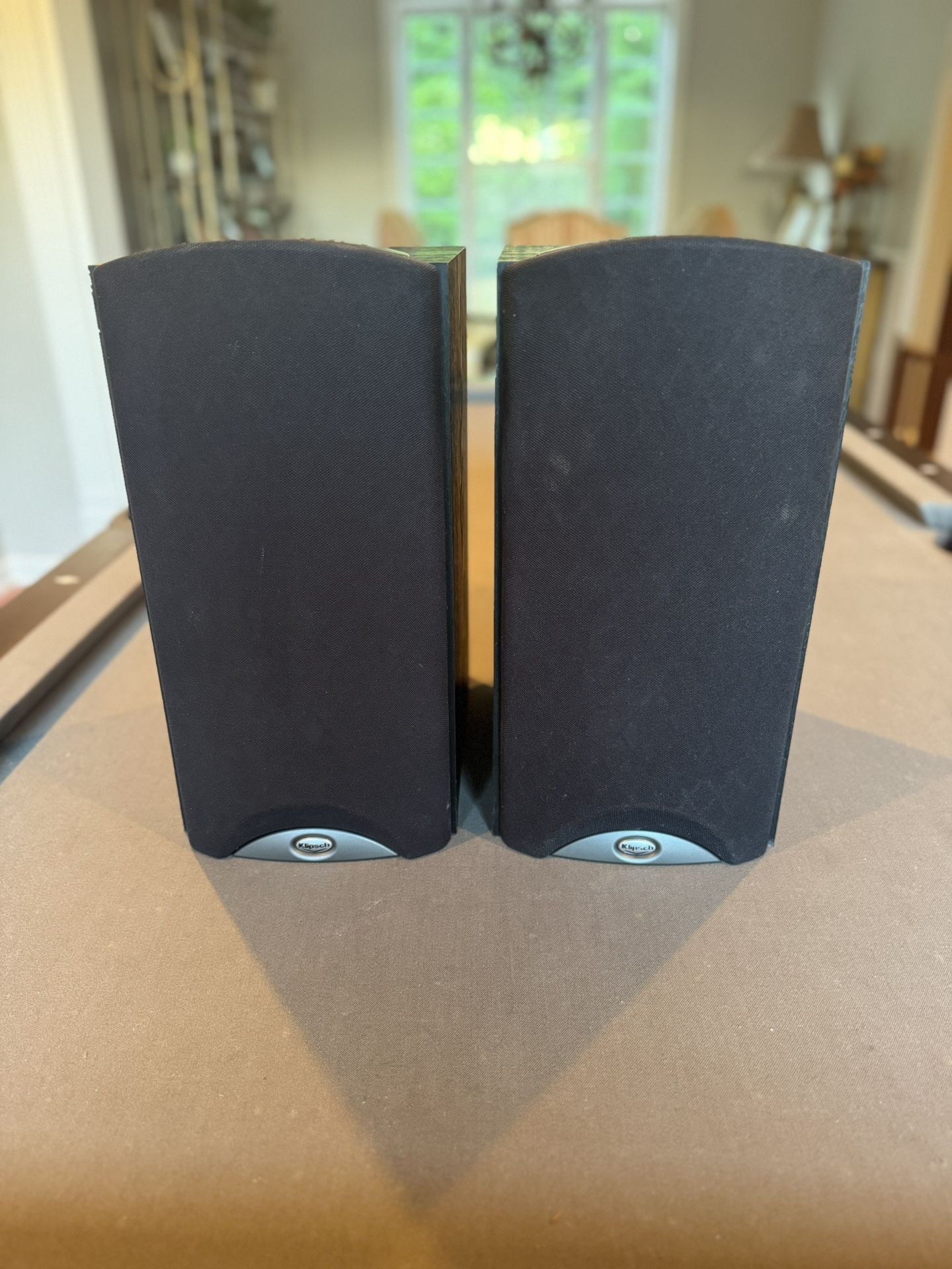 A pair of Klipsch Synergy B3 bookshelf speakers