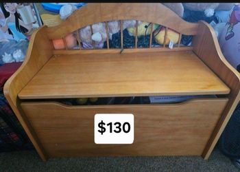 Toy Box Bench Solid Wood