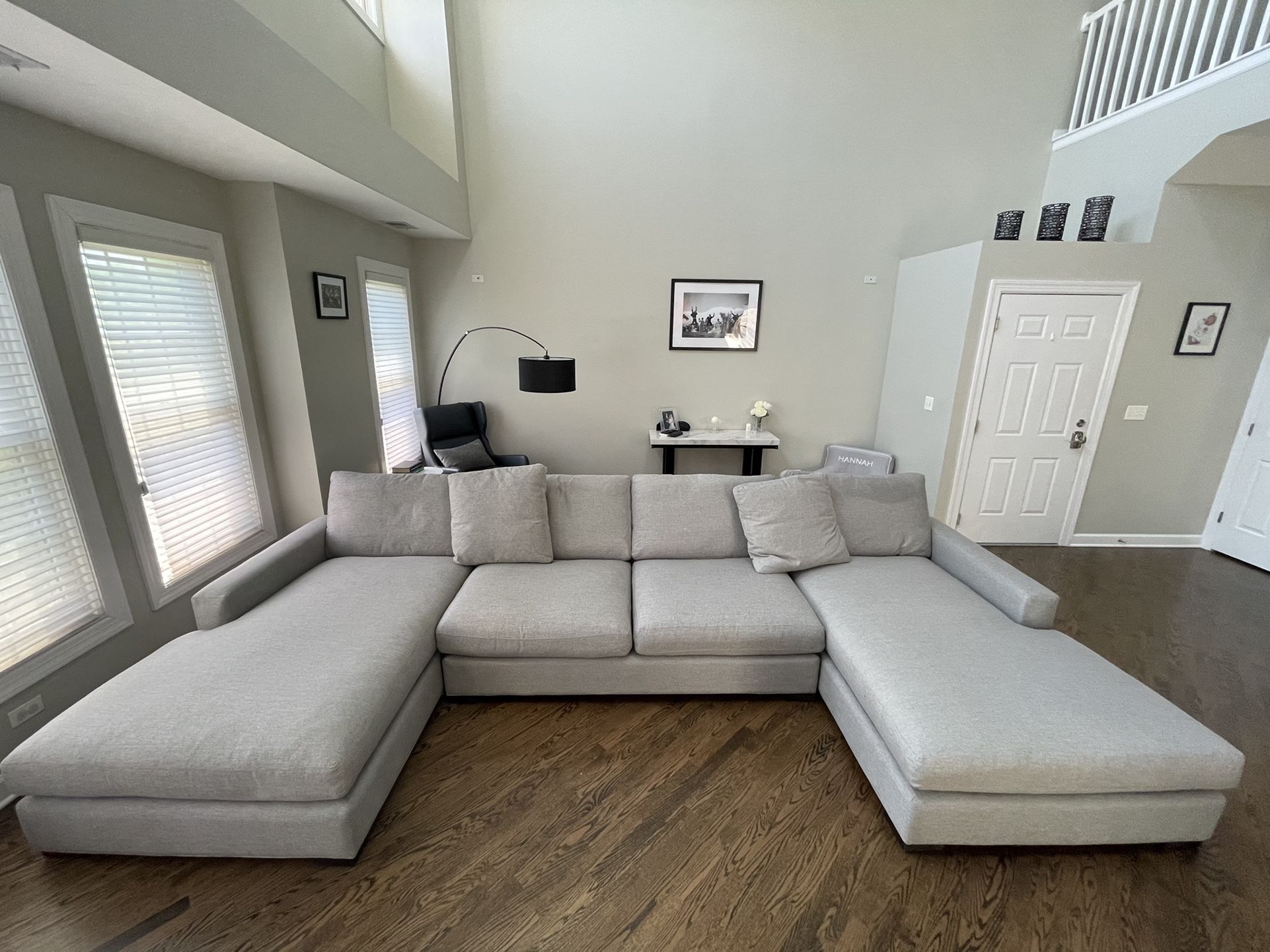 Room & Board 3-piece Mayer/Metro Sectional in Gino Cement