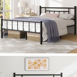 Twin Sized Metal Bed 