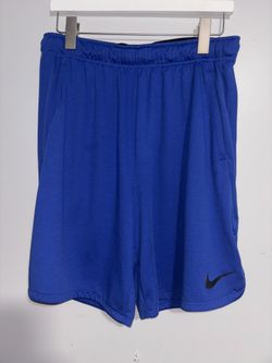 Nike Dri-FIT Men’s Large Athletic Running Training Shorts Black Blue Lightweight
