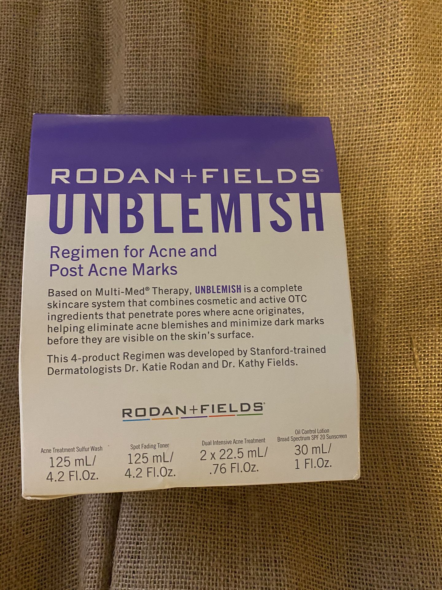 Rodan & fields Unblemish Skincare Kit Sealed Box /ACNE / TEEN / SKINCARE
