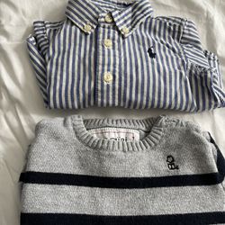 Baby Boy Obaibi Sweater & Ralph Lauren Shirt