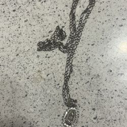 Sliver Chain With Pendant Saint Mary Image