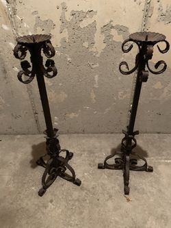 Iron candelabra set (approx 2.5 feet)
