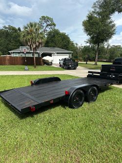 7x18 DOVETAIL CAR HAULER TRAILER FOR SALE