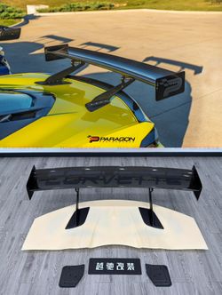 Corvette C8 upgraded Verus bracket large tail dry carbon material
