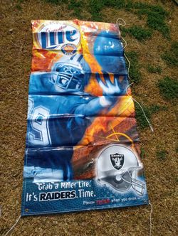 Plastic Poster. RAIDERS Banner 