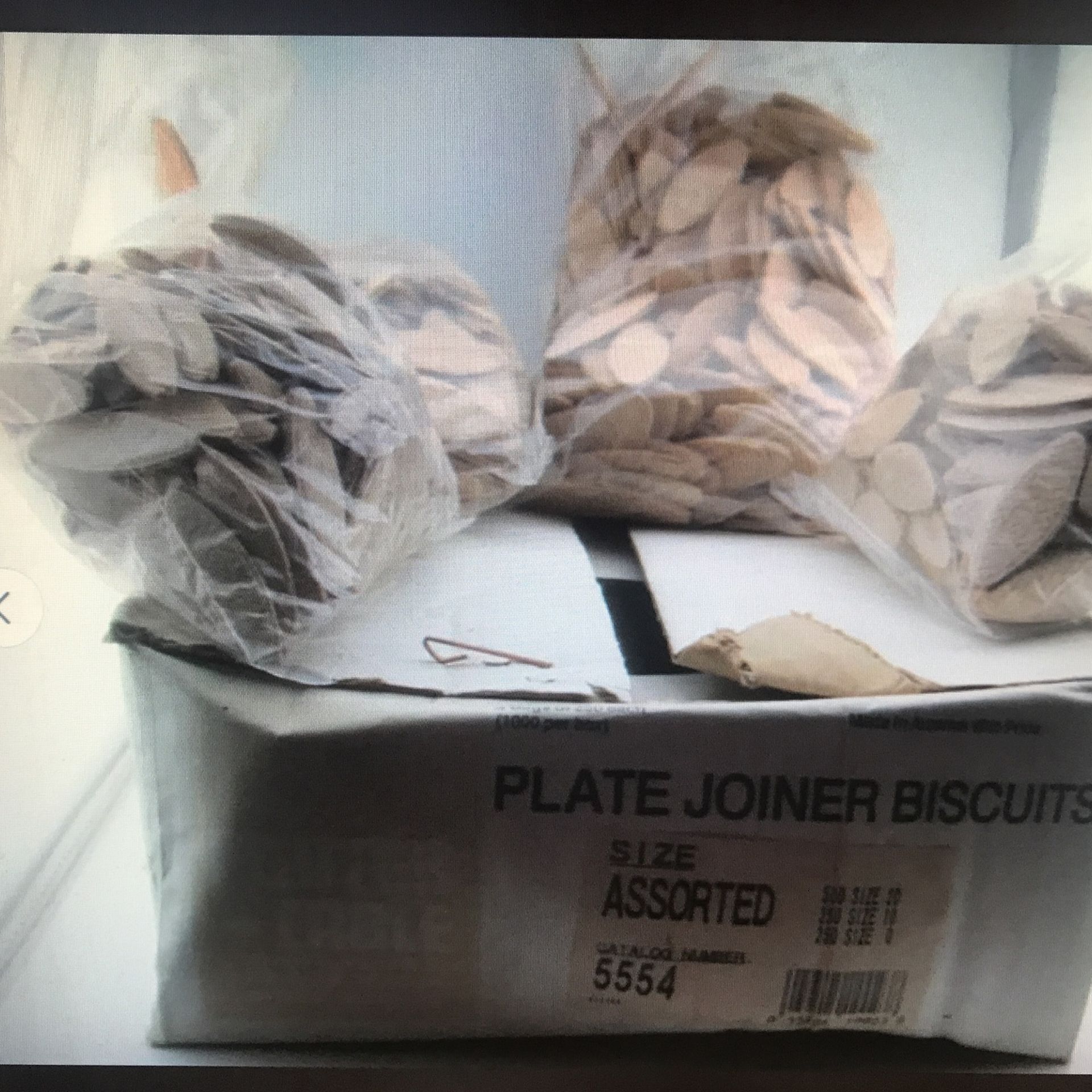 PORTER-CABLE 5554 Size 20, 10, 0 Tan Plate Joiner Biscuits - 4 Bags