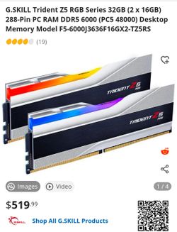 G Skill DDR5 6000 32gb 2x16