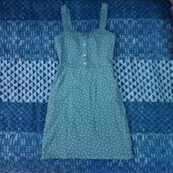 Green Floral Dress XS