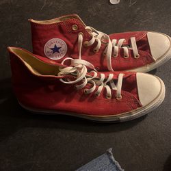 Red Converse size 10 