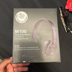 M100 Noise Cancellation, Wireless Headset, How