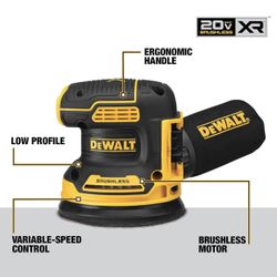 DEWALT 20V MAX Orbital Sander, Tool Only (DCW210B) Orbital sander with brushless motor provides runtime and efficiency to get the job done  Variable-s