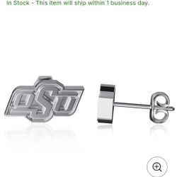 Brand New Oklahoma State Female Or Male Earrings 
