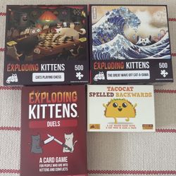 Exploding Kittens Puzzle & Game Bundle – $20 OBO