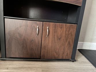 Black/Brown Storage Cabinet Bookcase