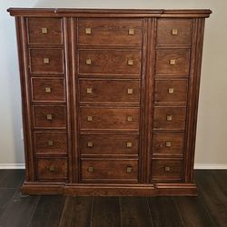 Large Wooden Dresser with  18 drawers. VG Condition 