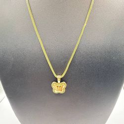 CADENA CON DIJE DE MARIPOSA  14K