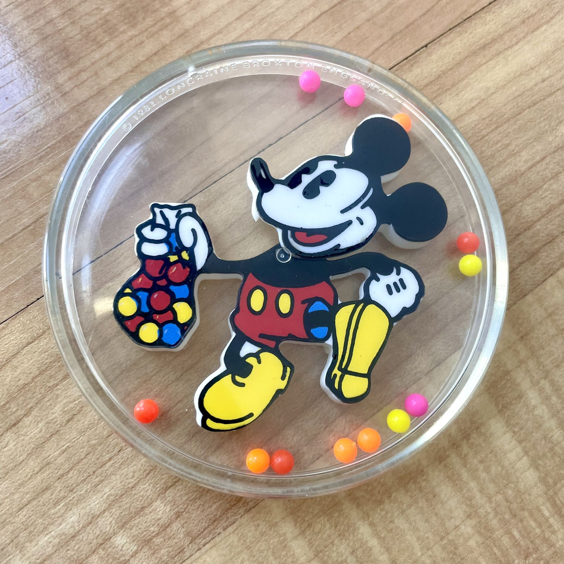 1982 Loncraine Broxton England Disney’s Mickey Mouse Gum Ball Skill Puzzle Game