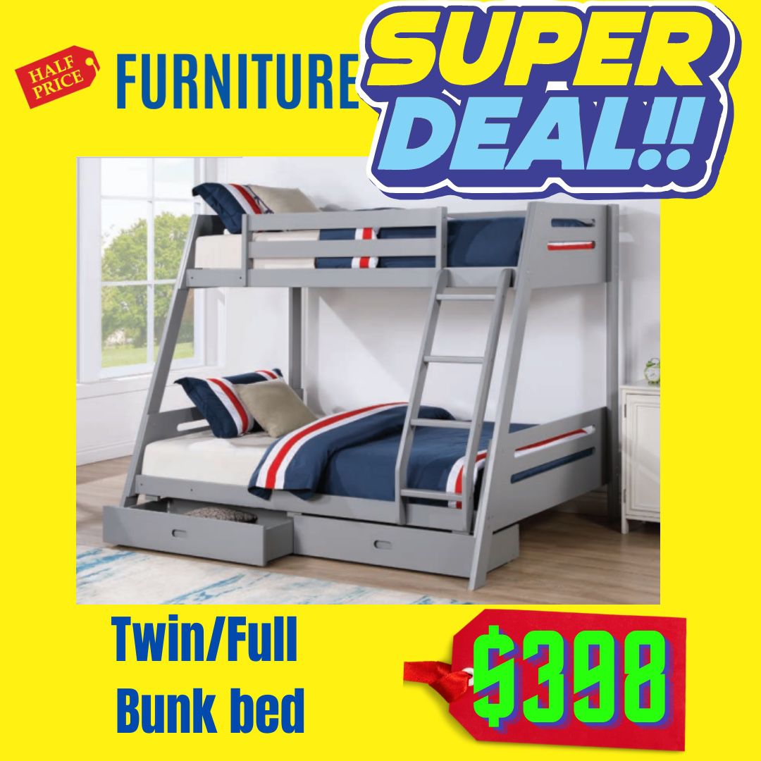 Save 50%off Twin Over Full Bunk Bed In Wood 