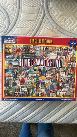 White Mountain Puzzle Company Binge Watching - 1000 piece puzzle