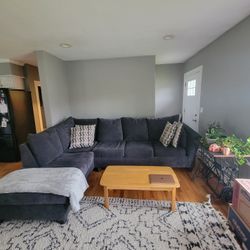Virgo Charcoal 119" 2 Piece Left Arm Facing Chaise Sectional Bobs