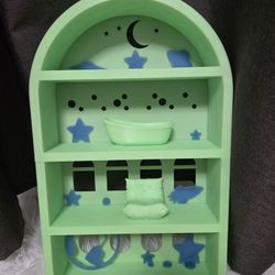 Smiski doll display house apartments shelf decor illuminated glow