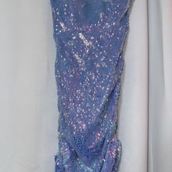 Blue Sequins Dress 